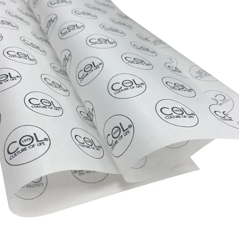 

China paper supplier Custom 30gsm Logo clothes paper Printed Gift Tissue Wrapping Paper with company logo