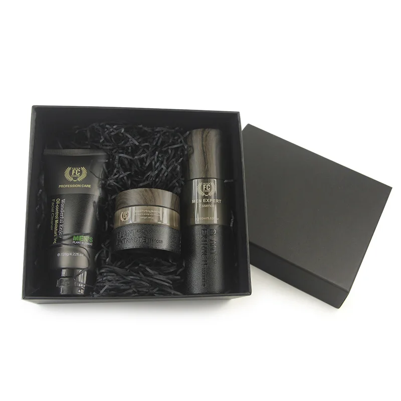 

Hot Selling Private Label Custom New Natural Organic Body Anti Acne Whitening Men's Skin Care Set