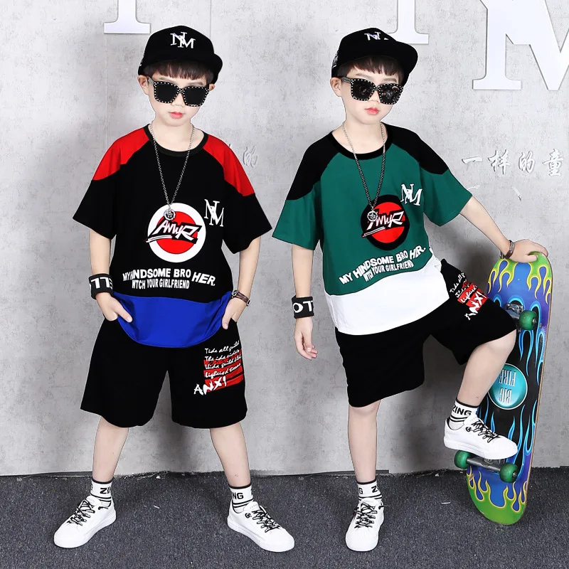 

2021 Summer Infant Clothes Sets Toddler animal print T-shirt +short pant baby boy clothes outfit Cool Children's two-piece suit