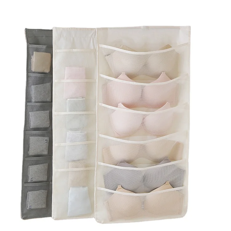 

Multi storey wardrobe bra storage organizer bag clothes hanging bags behind doors