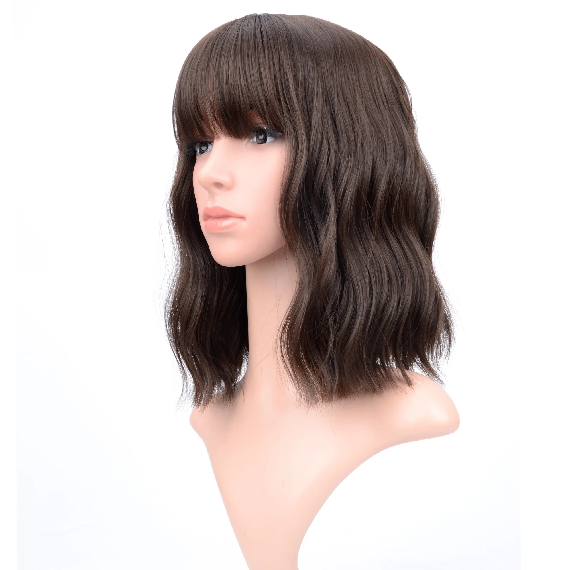 

wholesale vendor coloured heat-resistant synthetic short hair wigs for black women
