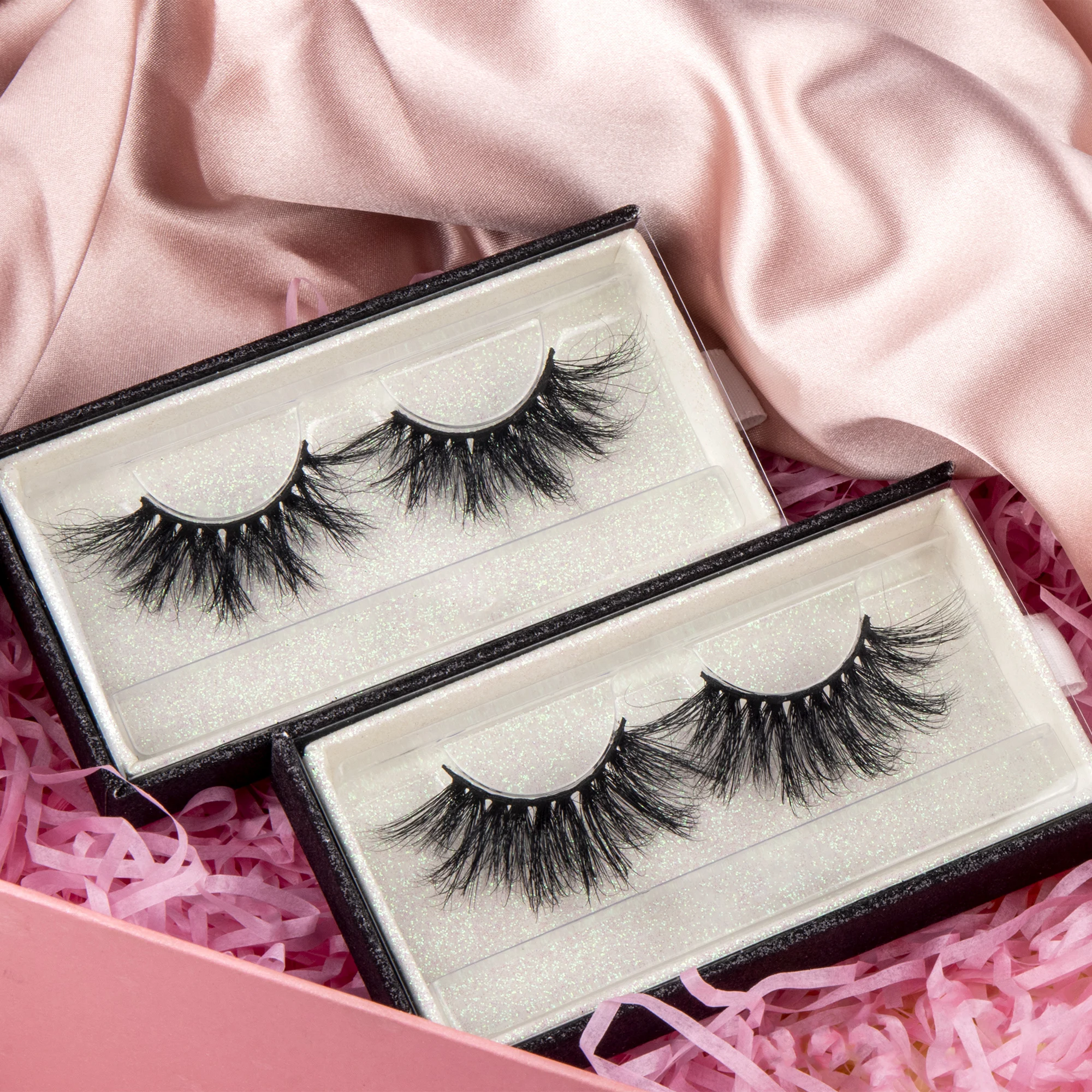 

Ready To Ship Wholesale 3d 4d silk faux false mink strip super thin band lashes mink eyelash vendors