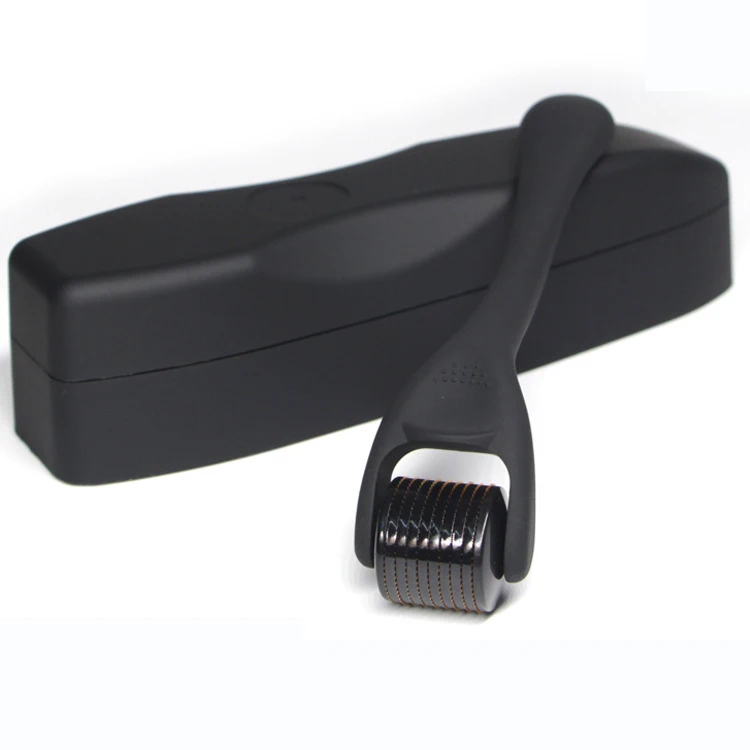 

2020 Facial Derma Roller Micro Needles Titanium Micro Needling Tool Skin Care Roller 540 Needles for Face and Body, Black