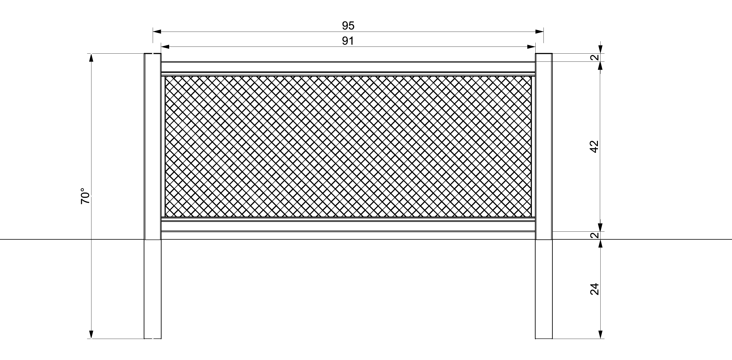 Fentech White Vinyl PVC Lattice Garden Fence - Durable & Stylish