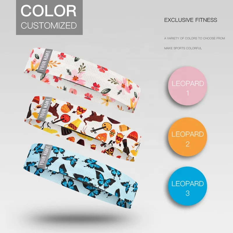 

2021 New Style Resistance Bands Fitness Booty Bands 3-Piece Set Fitness Rubber Expander Elastic Band for Home exercise