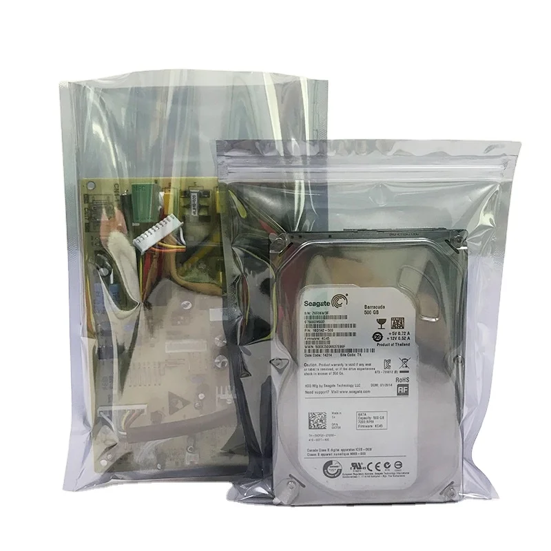 
Electronics Packaging Gusseted ESD Anti Static Shielding Poly Bag 