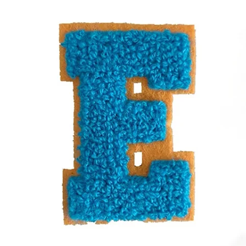 

Custom Iron on applique numbers embroidery computerized Embroidered alphabet letter patches made in China