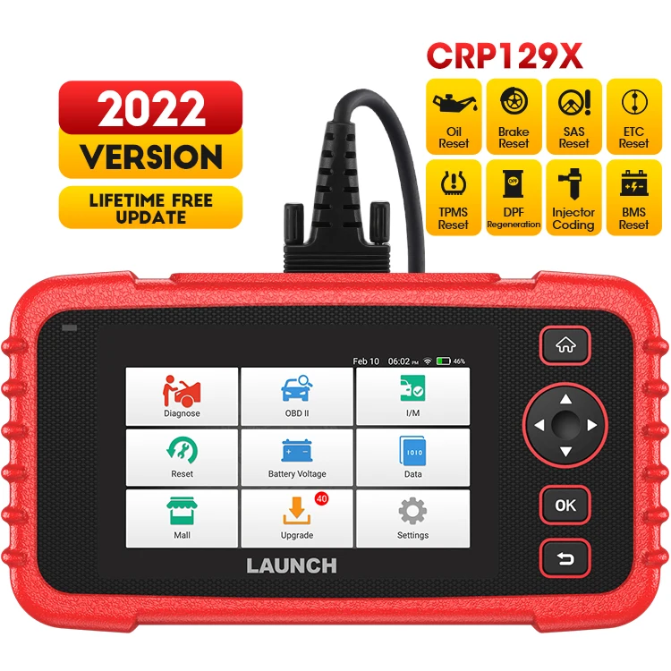 

4 System OBD2 Car Diagnostic Tool Launch X431 Creader CRP129X