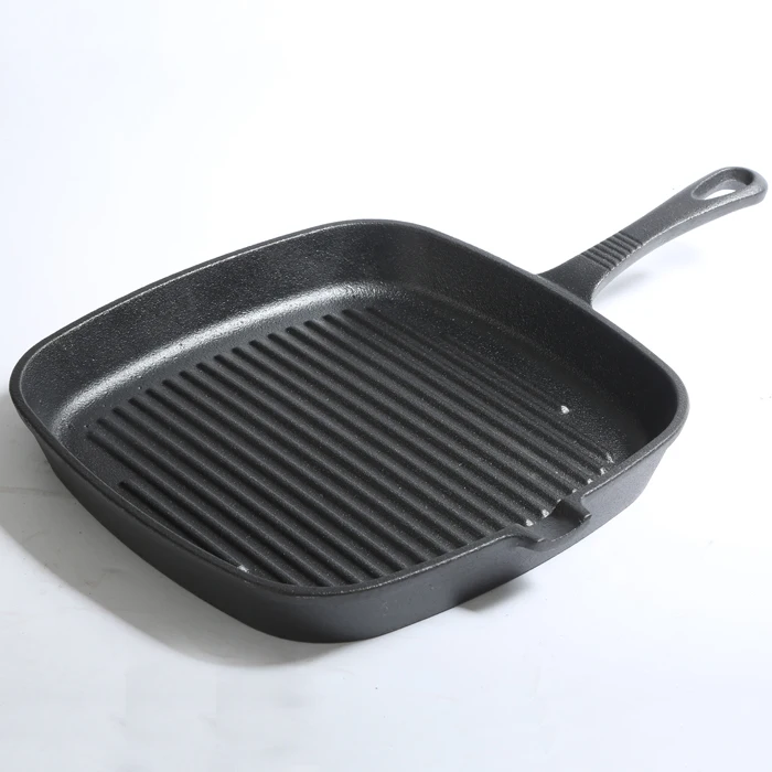 

Amazon hot sale Cast iron grill pan square bbq nonstick plate steak barbecue non stick frying pan teppanyaki