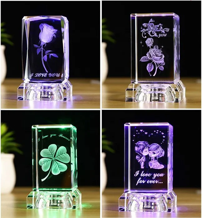 Wholesale Crystal 3d Laser Engraved Bear For Lover Gifts R