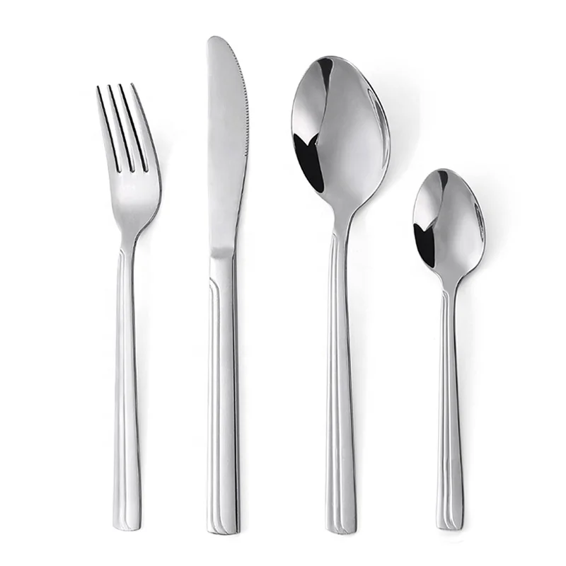 

Stainless steel 16pcs cutlery set stainless steel flatware besteck, Silver