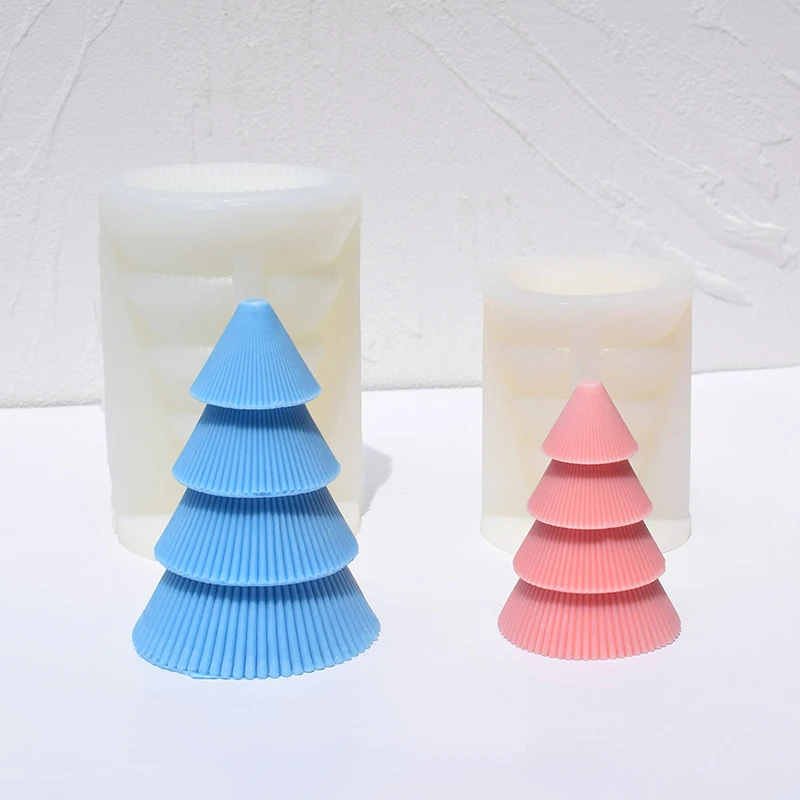 Silicone Christmas Tree Mold for Aromatherapy Candles DIY Handmade Christmas Decorations Cake Tools