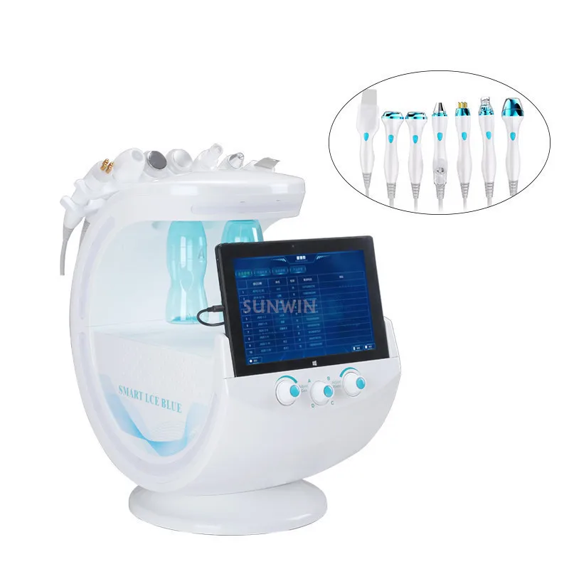 

Facial cleaning big touch screen skin analyzer Aque peel machine korea Anti-wrinkle removal blackhead removers facial equipment, Whtie