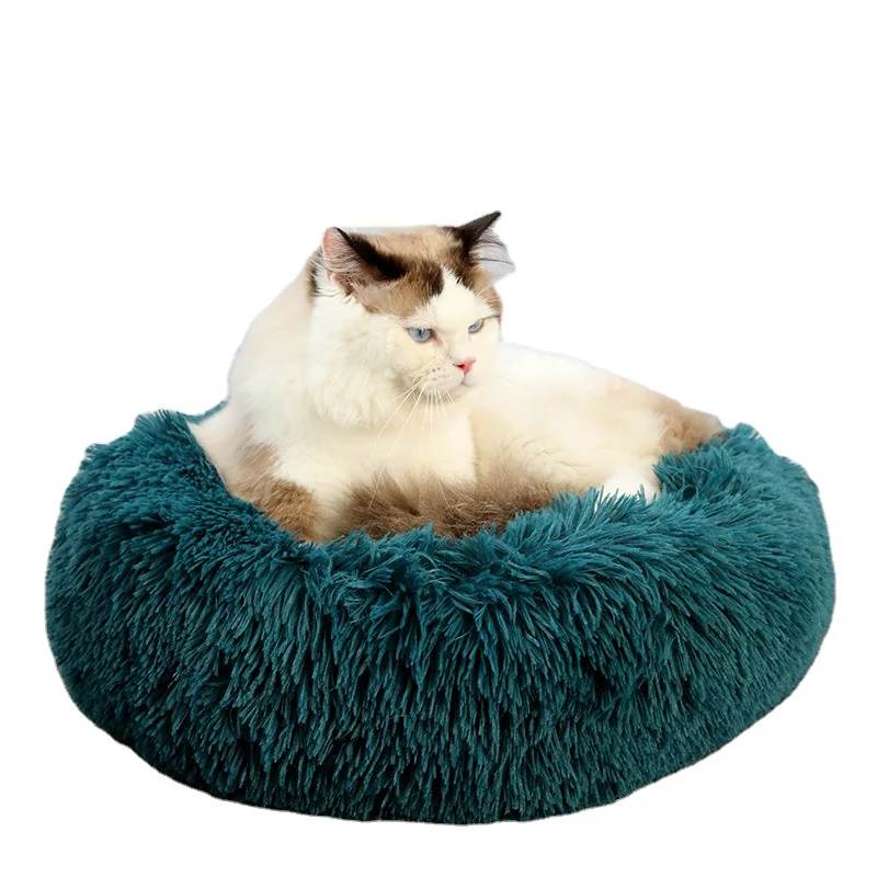 

Custom Label Logo Color Super Soft Faux Fur Removable Washable Plush Beds For Cat, As picture
