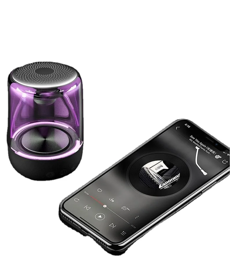

Fashion Crystal Glass C7 Wireless BT Speaker for Home Use Portable Audio Player