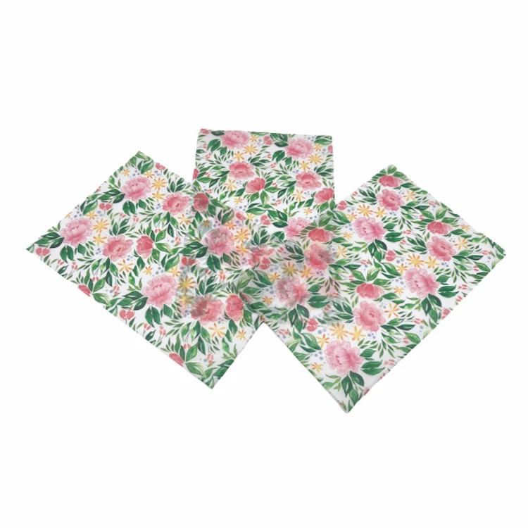 Eco Four-color Flower Ink Printing Decorative Gift Wrapping Paper ...
