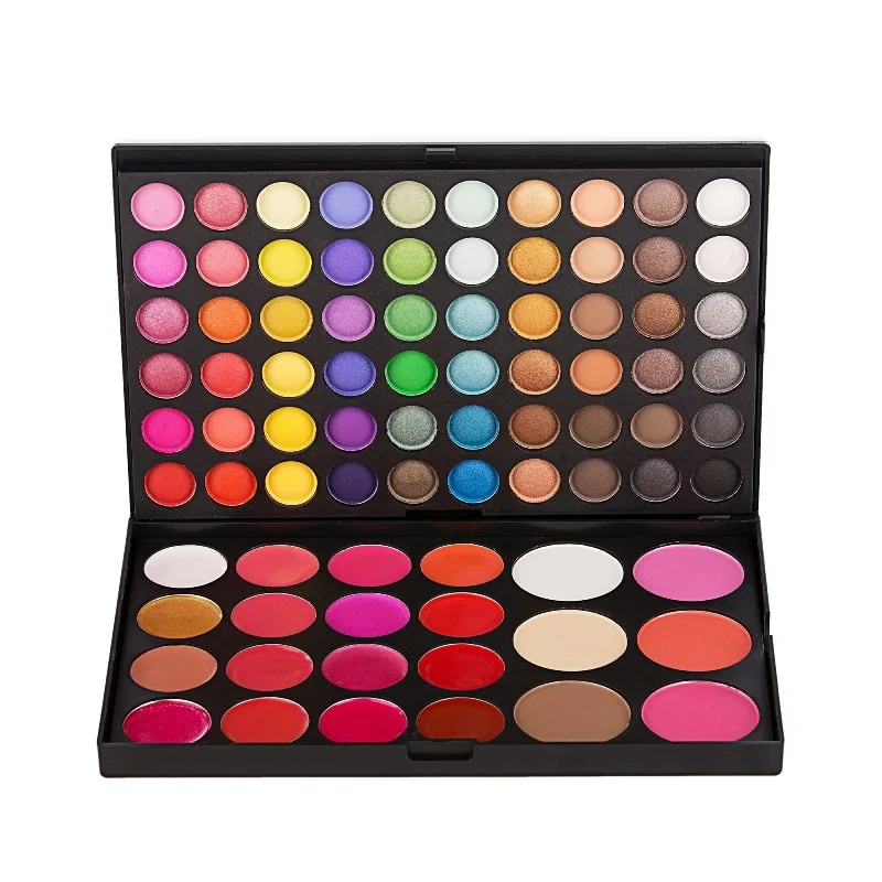 

HIGH QUALITY 82 Colors eyeshadow plus lip gloss plus flush plus bronzer Long Lasting Vegan Eyeshadow Palette Makeup kit