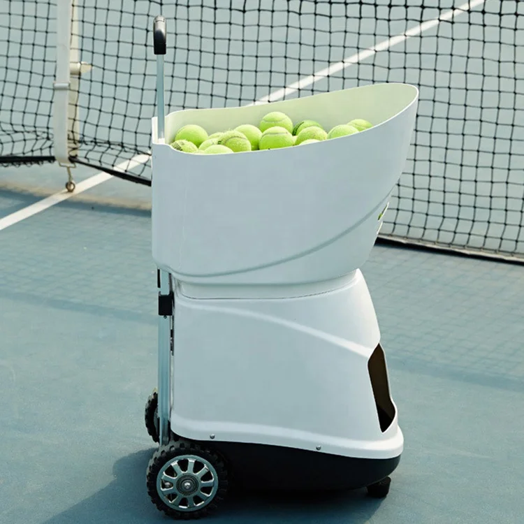 

Portable Professional Intelligent Automatic Launcher Tennis Ball Machine with Battery, White