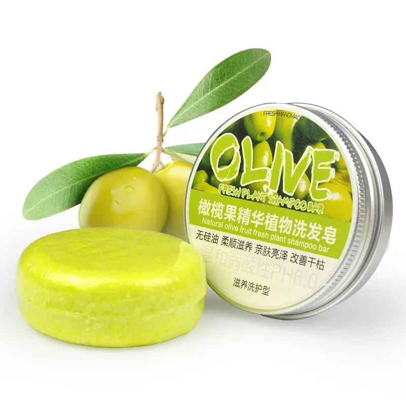 

OEM Private Label Wholesale Handmade Hair Herbal Soap Oil Control Moisturizing Refreshing Olive Shampoo Soap