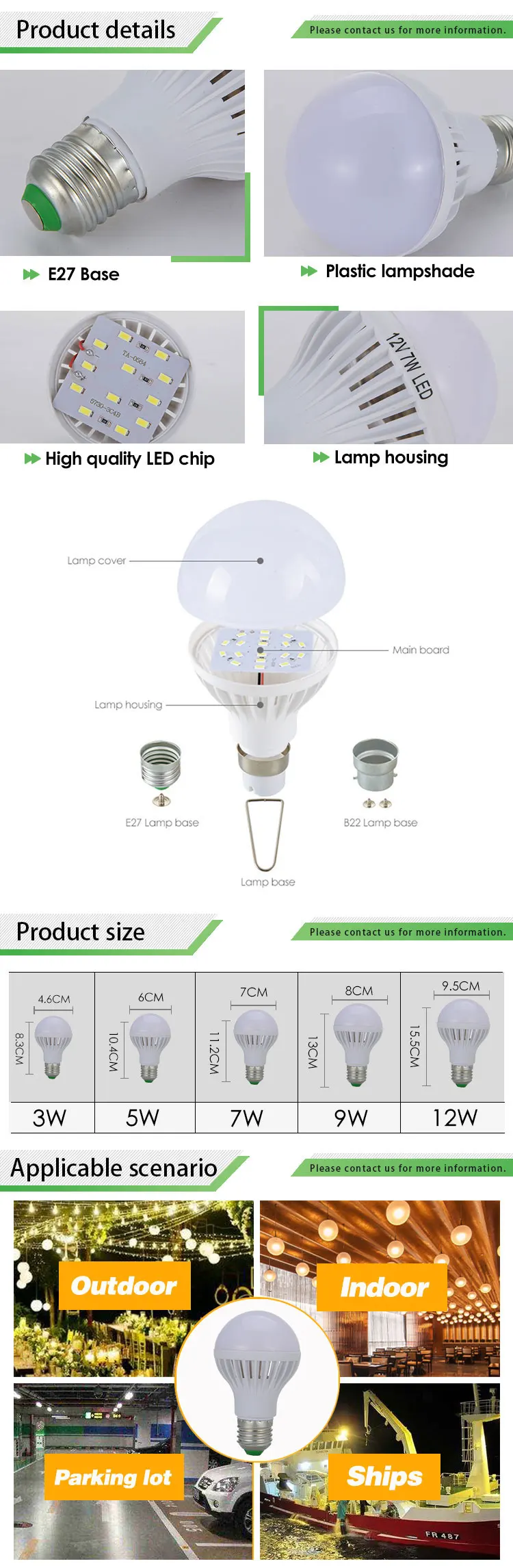 Wholesale led bulb e27 5w e27 12 watt led bulb