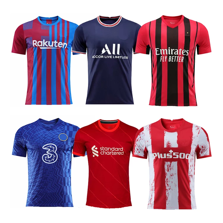 

Wholesale 21-22 New Season Top In Stock Customized Top Grade Thailand Quality Soccer Jersey With Cheap Price, Customized colors