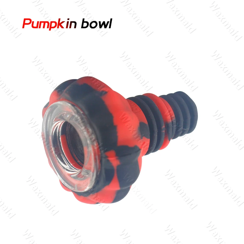 pumpkin shaped bong bowl replacement bowl for glass smoking water pipeand bubbler suit for 14-18mm bong joint