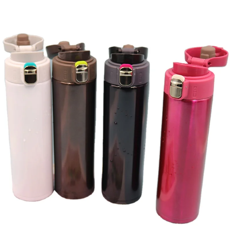 

Wholesale New 500ml Bouncing Cup Vacuum Flask Straight Bottle Stainless Steel Double Wall, Can be customized