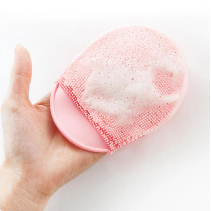 

New arrival Body Scrubber Silicone Shower Brush Massage Scrubber Glove For Body Face Baby