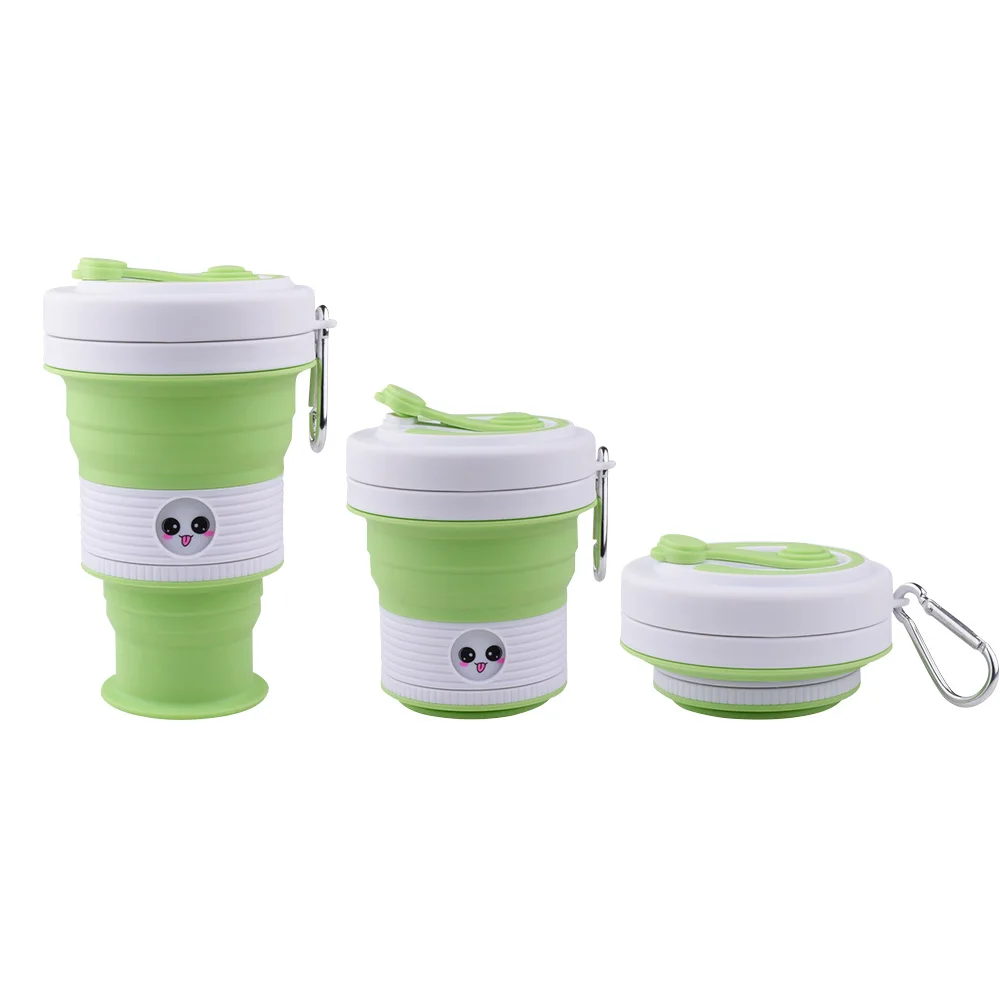 

Double Wall Sleeve Travel Mugs Folding Silicone Rubber Lid Drinking Eco Friendly Reusable Collapsible Coffee Cup With Lid