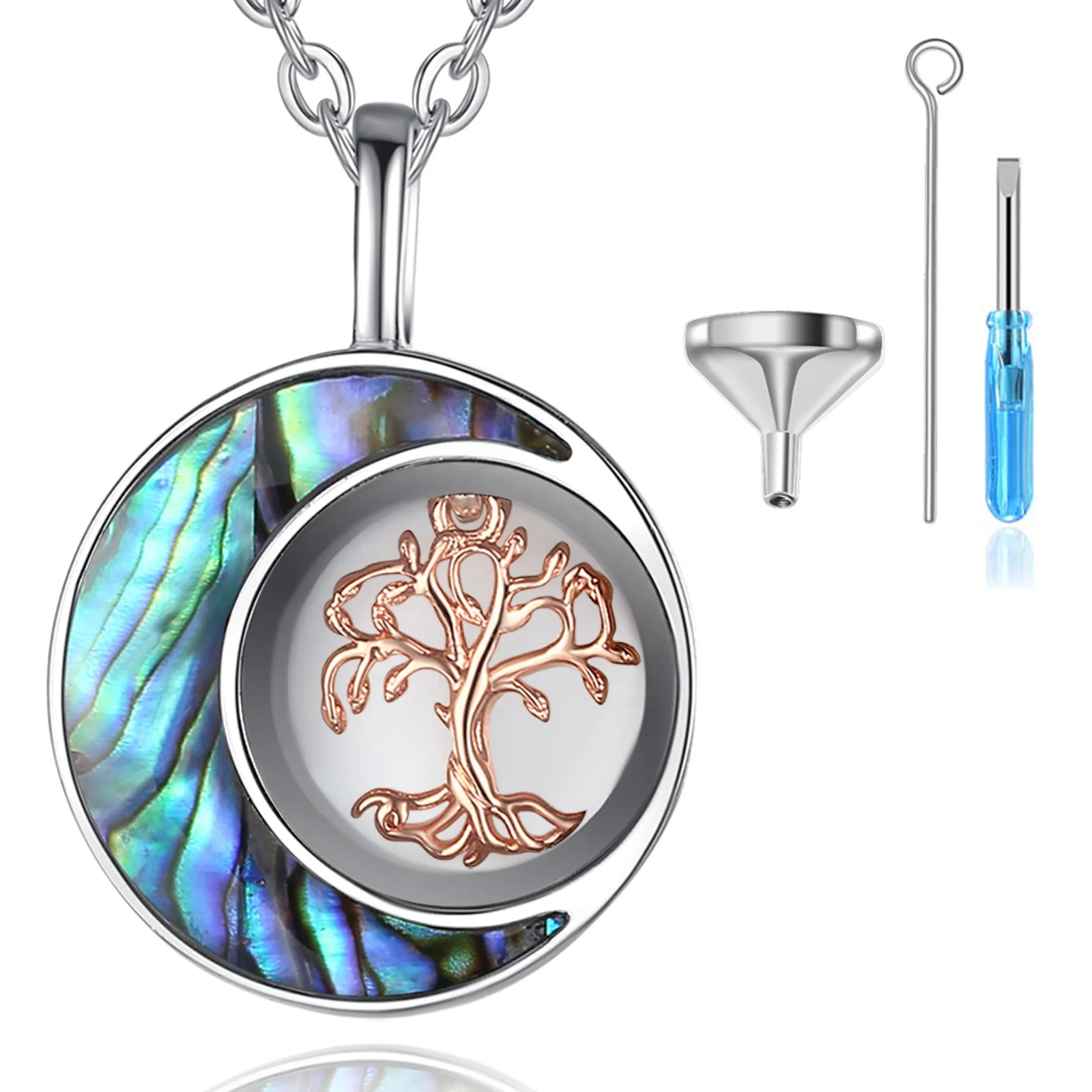 

Merryshine 925 Sterling Silver Tree of Life Design Cremation Jewelry Necklaces for Ashes