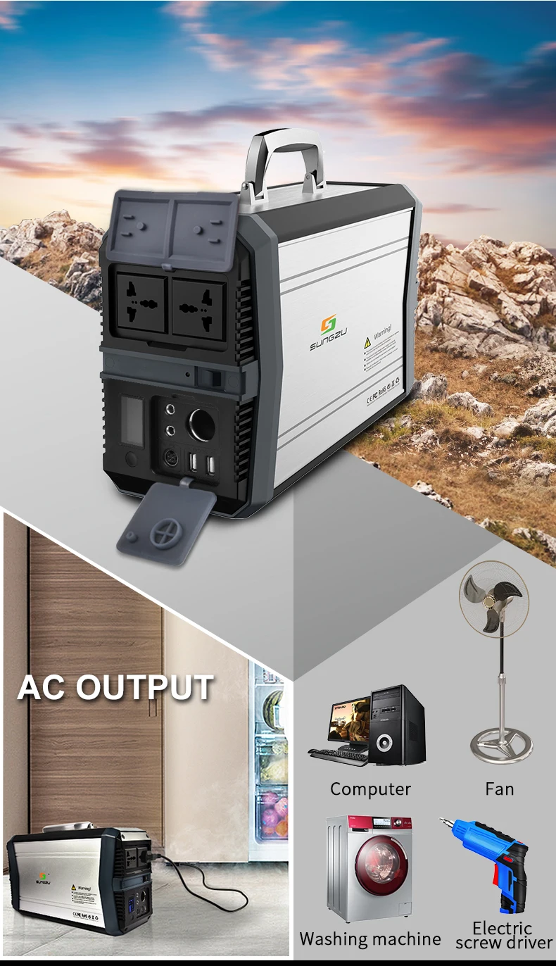 110V/220V 500 Watt Portable Power Station Lithium Solar Battery Pack - ANKUX.COM