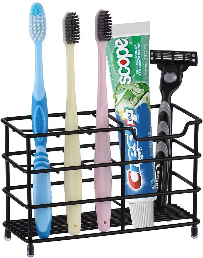 

Multi-Functional Stand 6 Toothpaste Razor Stainless Toothbrush Holder for Bathroom