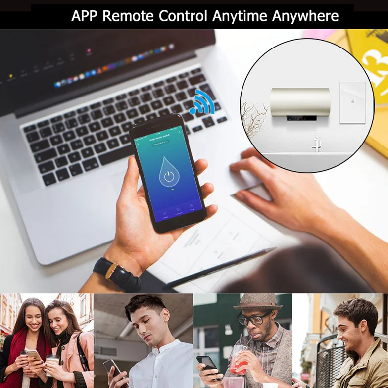 Heater Smart Wifi Switch Horizontal Compatible with Alexa and Google Home US 20A 3000W WiFi Boiler Touch Switch - ANKUX.COM