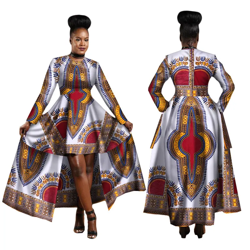 African dresses for women african embroidery bazin dress Dashiki women dress cotton african print clothing plus size wy1268