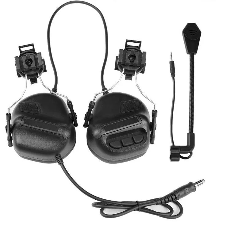 

Noise Cancelling Airsoft Helmet Rail Adapter Set Aviation Headset Tactical Headphones