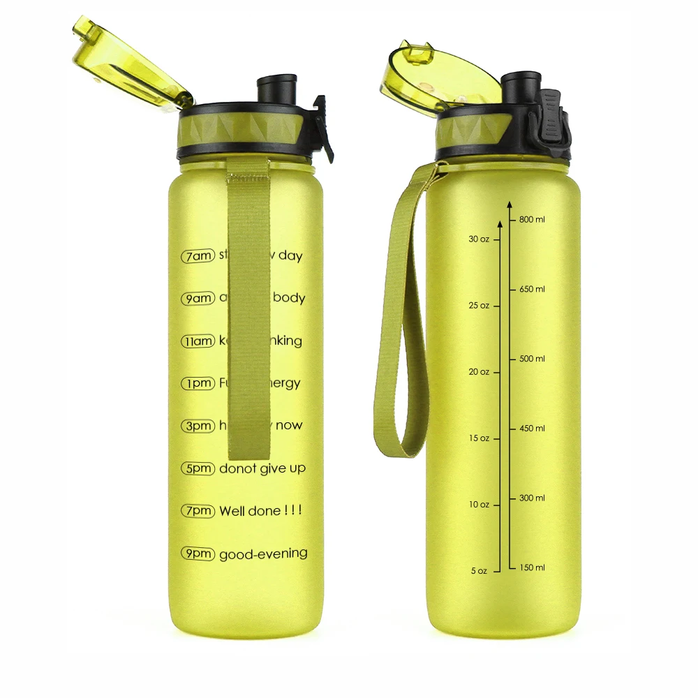 

Eco-friendly Custom Plastic Water Bottles Sports Water Bottle 32oz 1 Liter Gym Plastic Bottle Jug BPA Free, Customized color