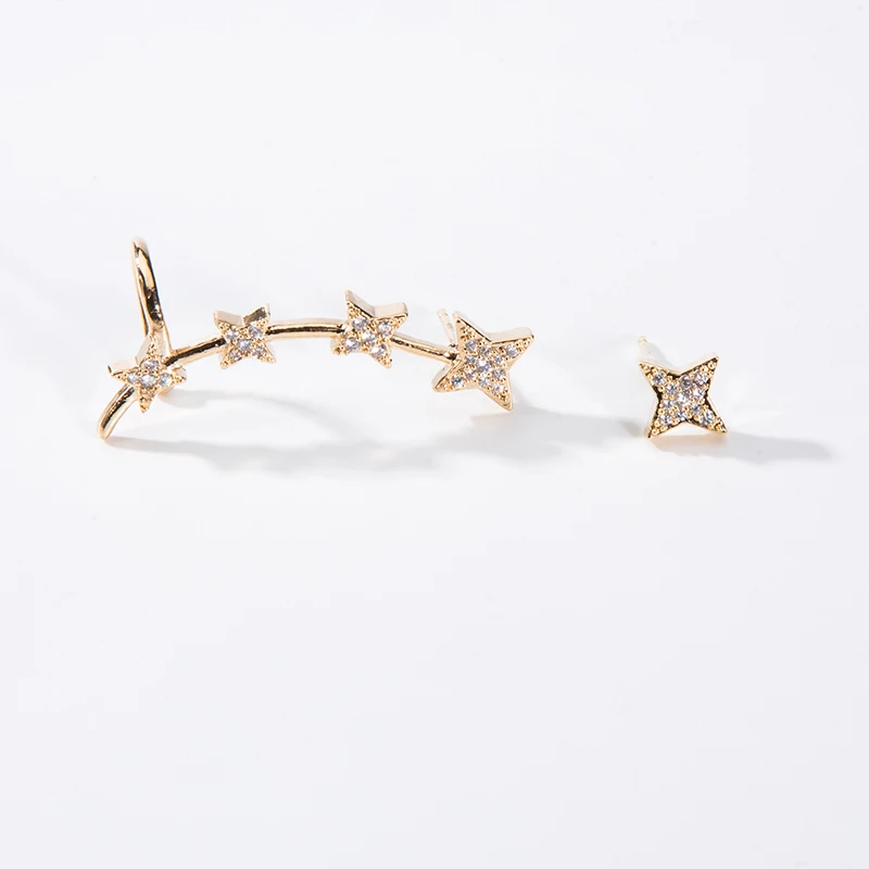 

2021 new diamond design jewelry earrings luxury women's party letter ear clip
