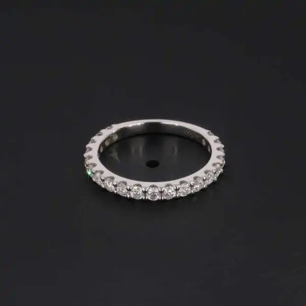 

Starsgem 14k white gold 2mm moissanite ring 3/4 eternity diamond ring moissanite wedding band, Def colorless