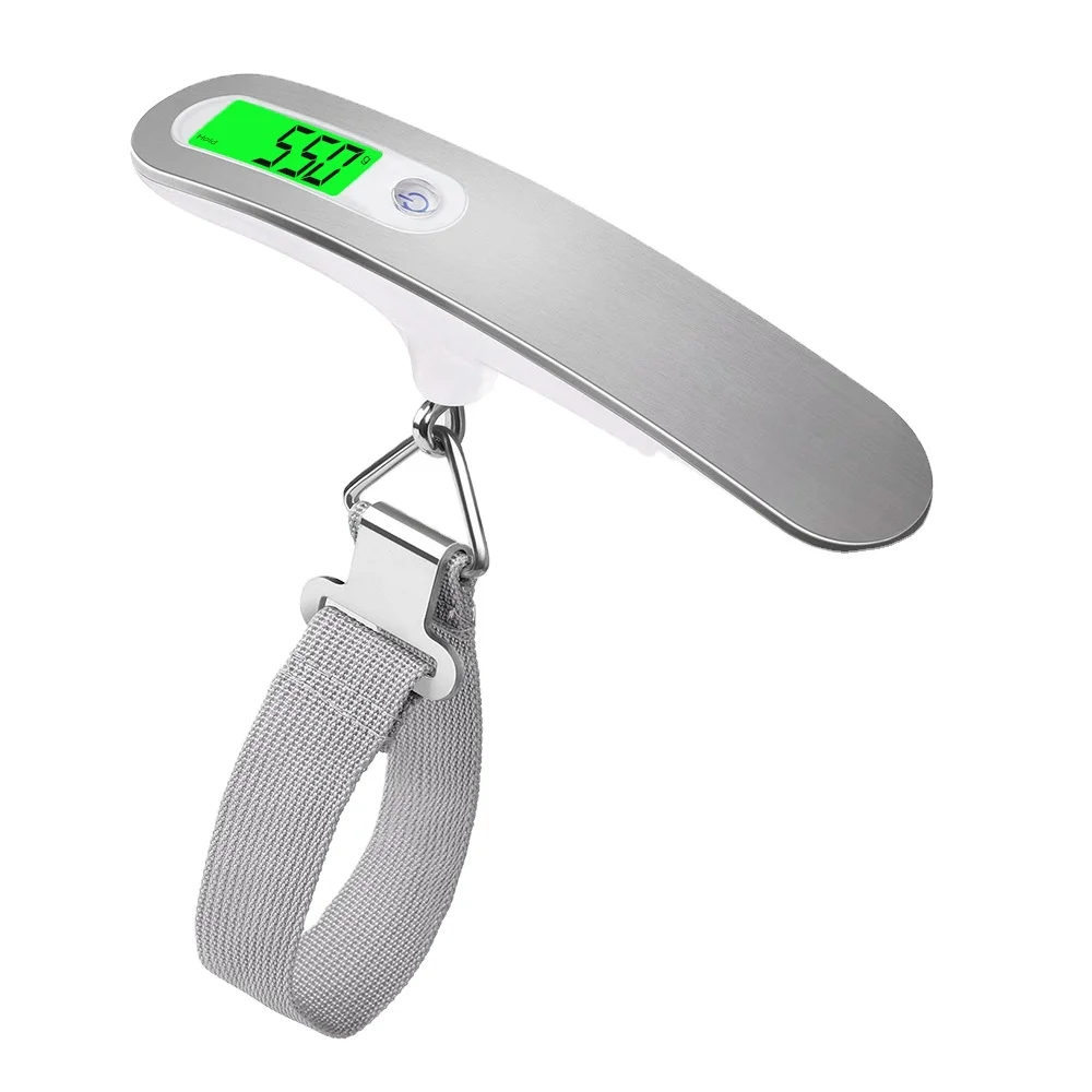 

Stainless Steel LCD Display Hanging Suitcase Weighing Portable Travel 110lb 50kg Weight Electronic Digital Luggage Scale