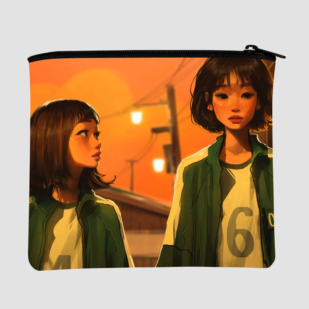 

custom Squid game wholesaler fashion zipper coin purse slim mens sublimation wallet