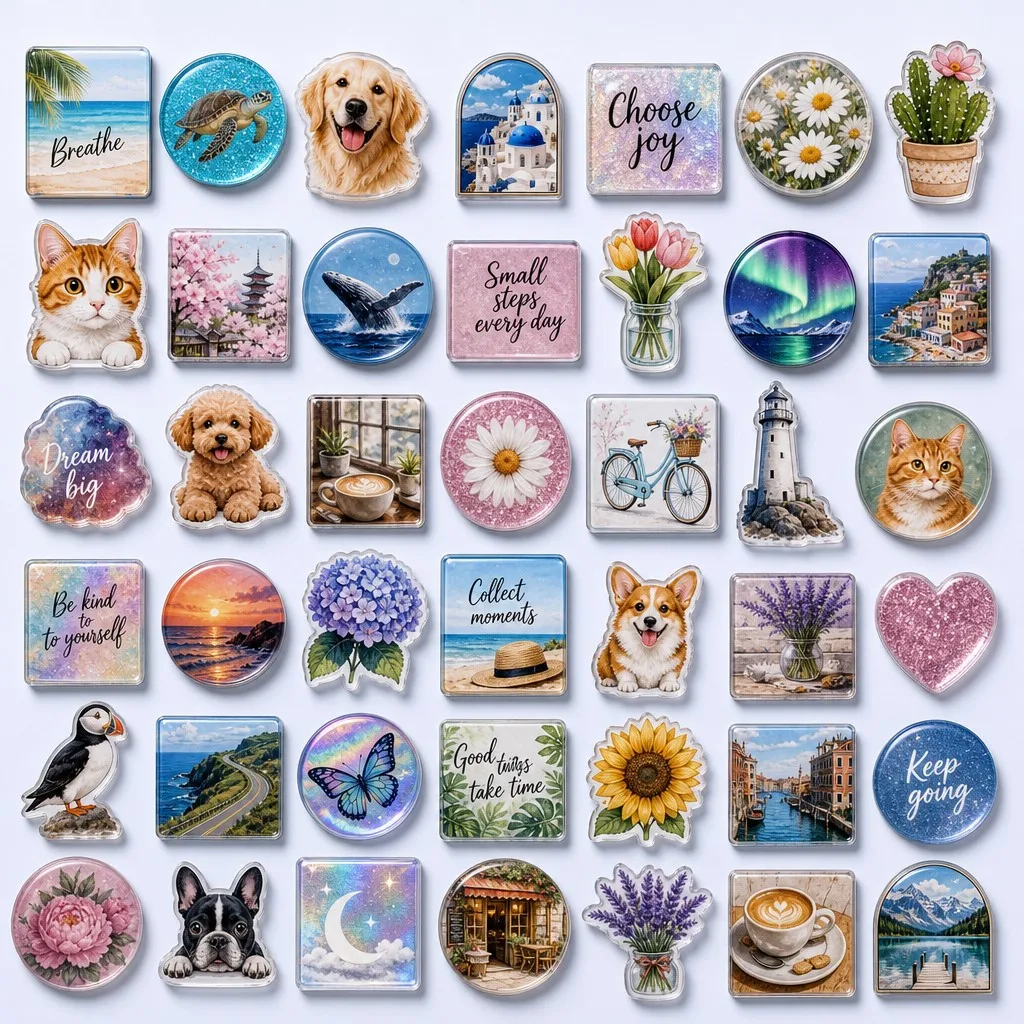 Master Collection of Custom Acrylic Fridge Magnets
