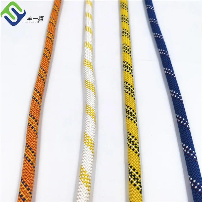 

Colorful 9.8mm Nylon Dynamic Climbing Rope With High Tensile Strength, Customized