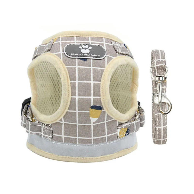 

Fashion Reflective Chest Back Upgrade Polyester Cotton Mesh Pet Dog Cat Chest Straps Harness