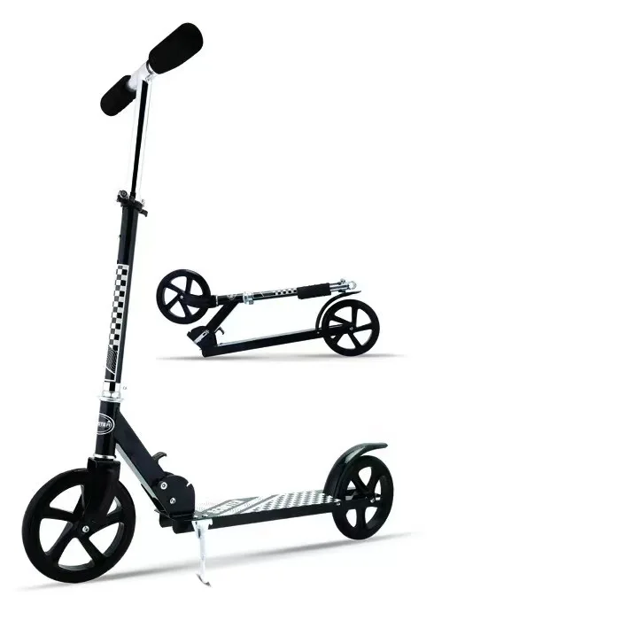 

High Quality Foot 200mm 2 Big Wheel Folding Adult Kick Scooter Iron material Folding foot scooter