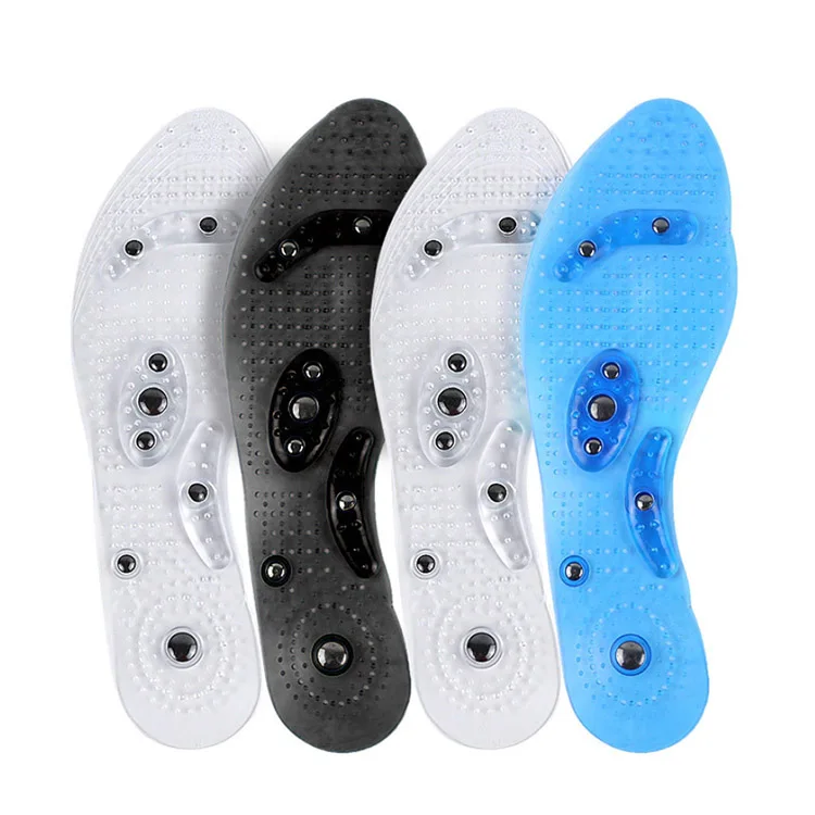 

free cutting therapy silicone gel reflexology acupuncture magnetic shoe insoles, Customized