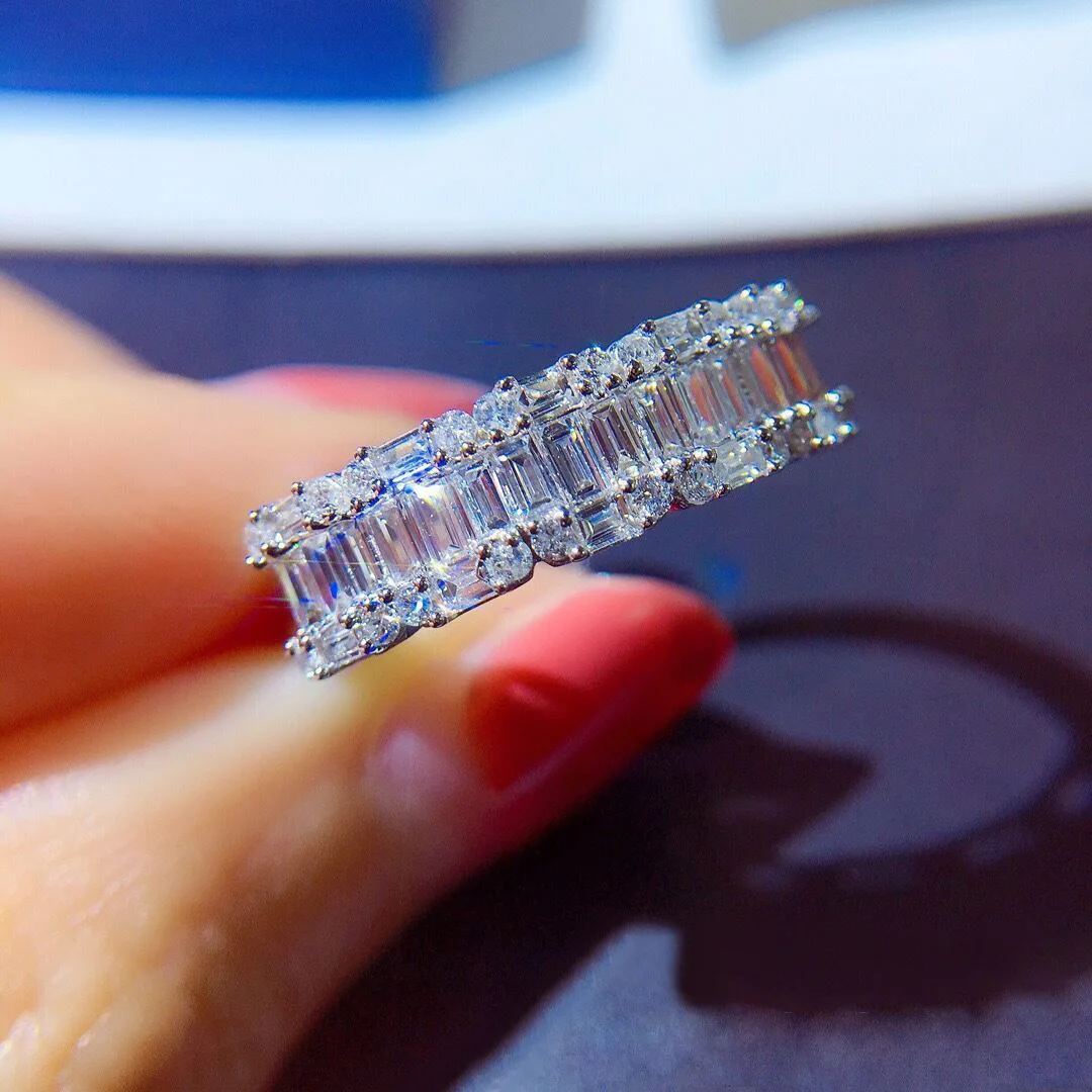 

Elegant Vintage Fashion KYRA01192 Platinum Plated 3A Zircon ring for women, Silver