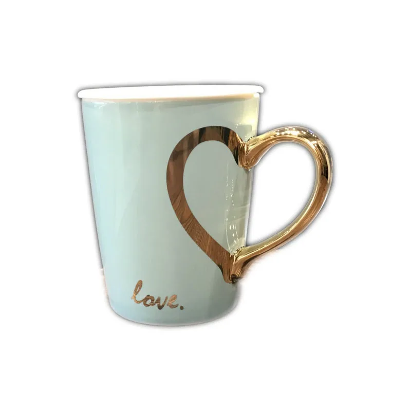 

Creative heart coffee mug female ceramic with cover spoon couple Cup household oatmeal breakfast cup