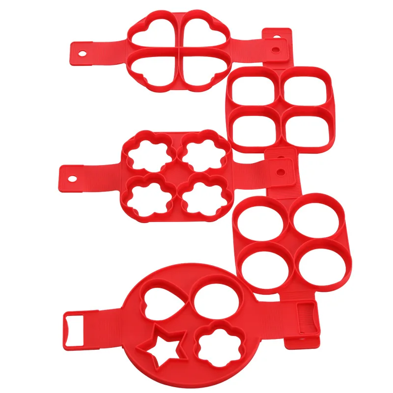 

A Variety of Silicone Four-hole Omelette Omelette Love Heart Pancake Shape Silicone Rice Ball Sharpener Star Plum Omelette