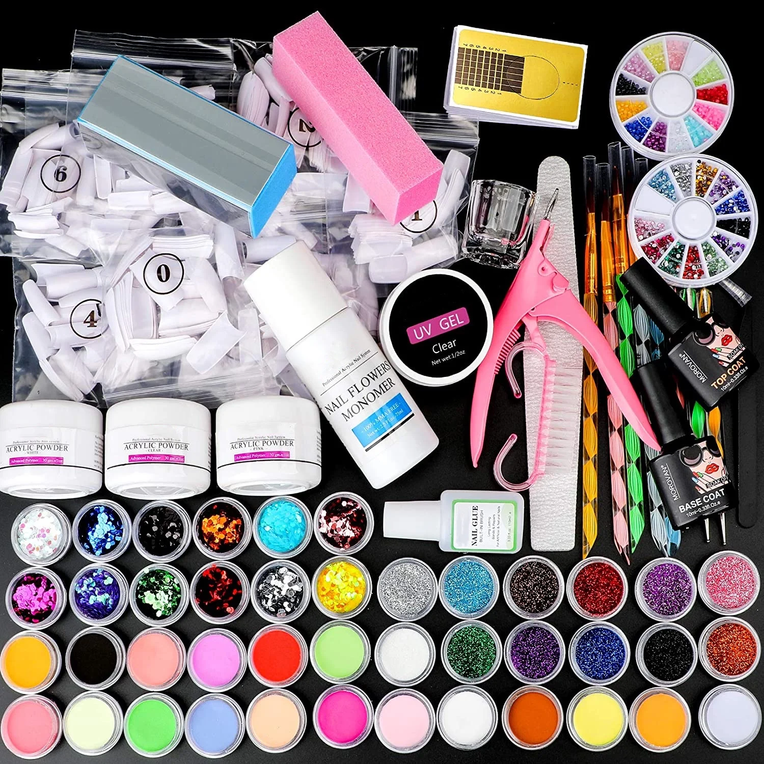 

Nail Art Set Acrylic Powder Nail Kit Glitter Nail Art Kit Decoration Tools Manicure Set