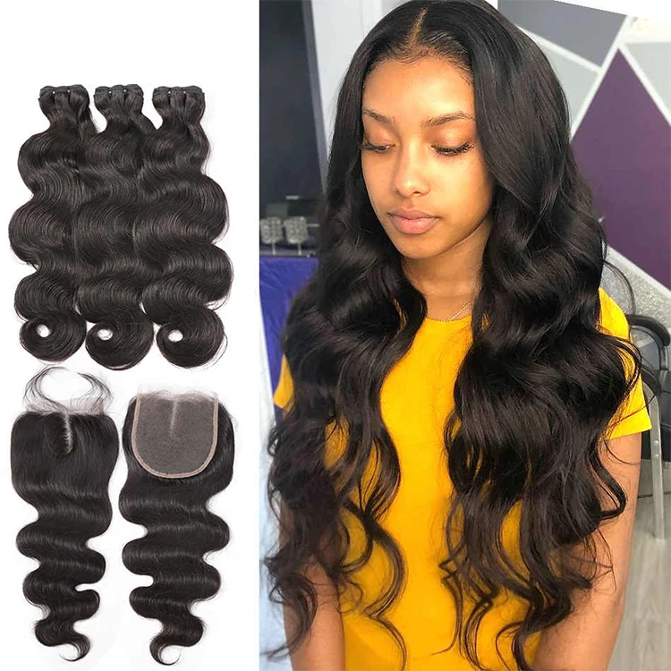 

Human Hair Bundles Hot Selling Small Volume African Wigs High Temperature Silk Fiber Headgear Blonde Human Hair Extension, Black